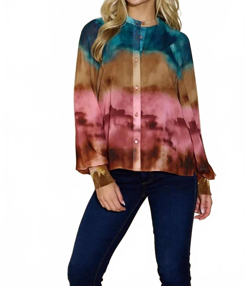 NEW ALDEN ADAIR cece long sleeve top in mesa